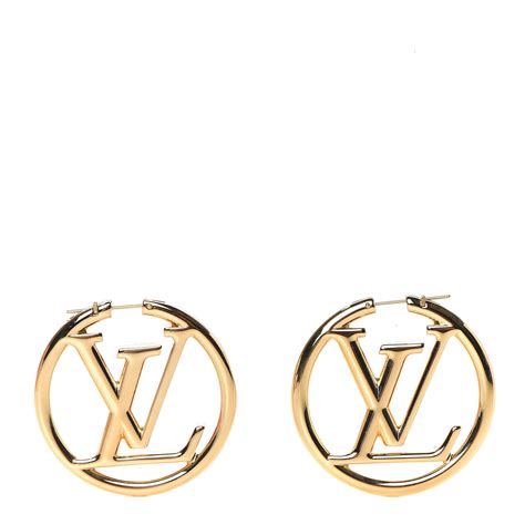 louis vuitton gold hoop earring|designer hoop earrings louis vuitton.